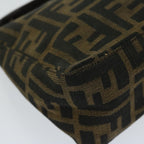 FENDI Zucca Canvas Hand Bag Black Brownyk10821
