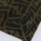 FENDI Zucca Canvas Hand Bag Black Brownyk10821