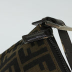 FENDI Zucca Canvas Hand Bag Black Brownyk10821