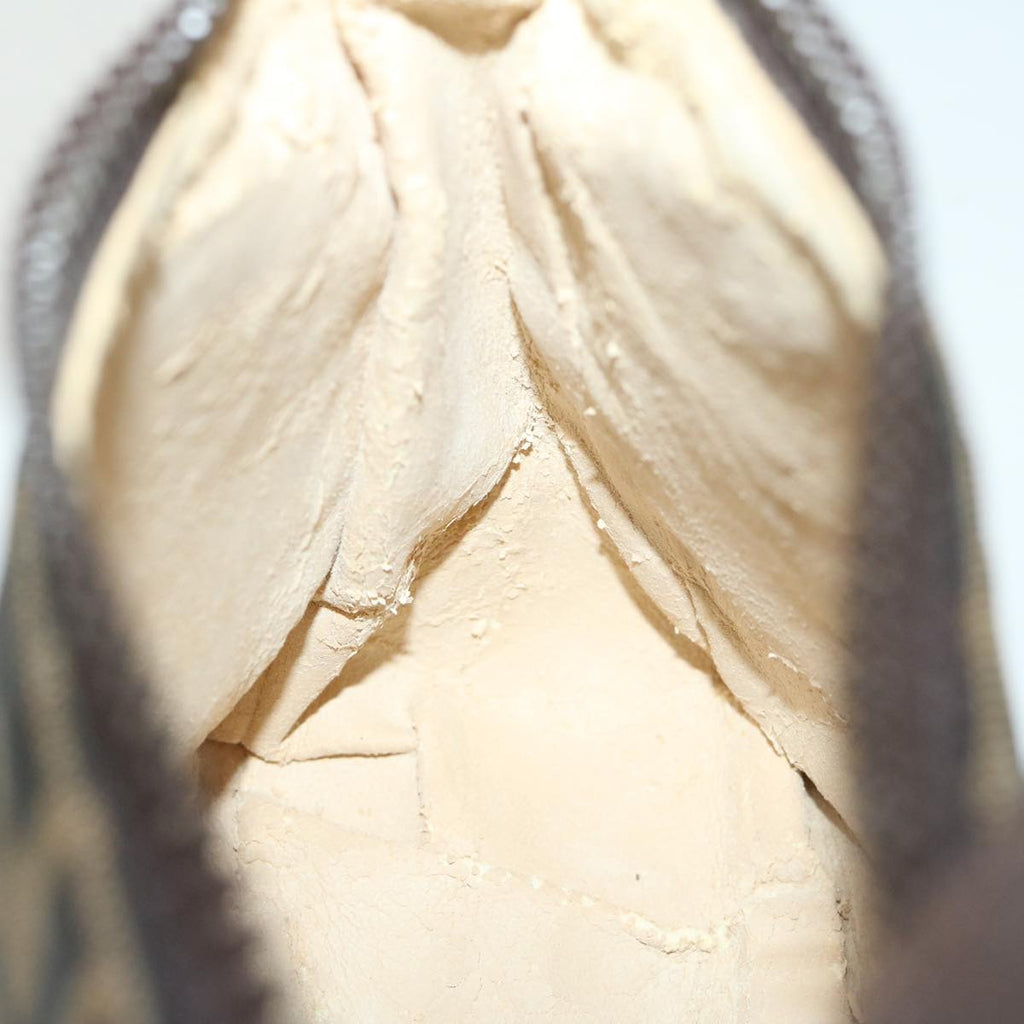 FENDI Zucca Canvas Hand Bag Black Brownyk10821