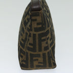 FENDI Zucca Canvas Hand Bag Black Brownyk10821