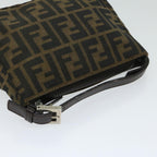 FENDI Zucca Canvas Hand Bag Black Brownyk10821