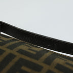 FENDI Zucca Canvas Hand Bag Black Brownyk10821