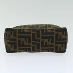 FENDI Zucca Canvas Hand Bag Black Brownyk10821