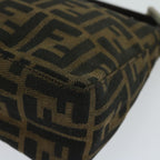 FENDI Zucca Canvas Hand Bag Black Brownyk10821