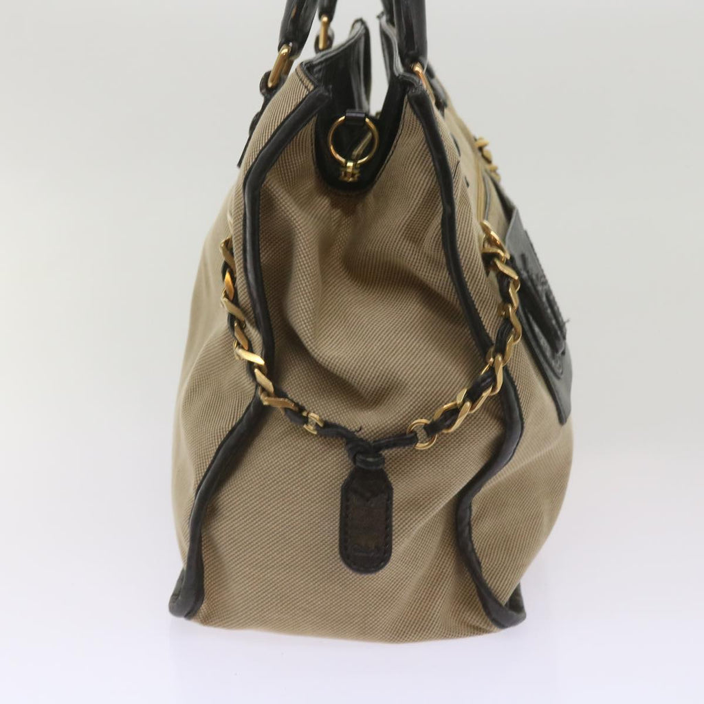 Chloe Harley Hand Bag Canvas Leather Beige 01 10 51 6008 yk10852
