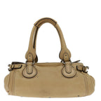 Chloe Paddington Shoulder Bag Leather Beige yk10879