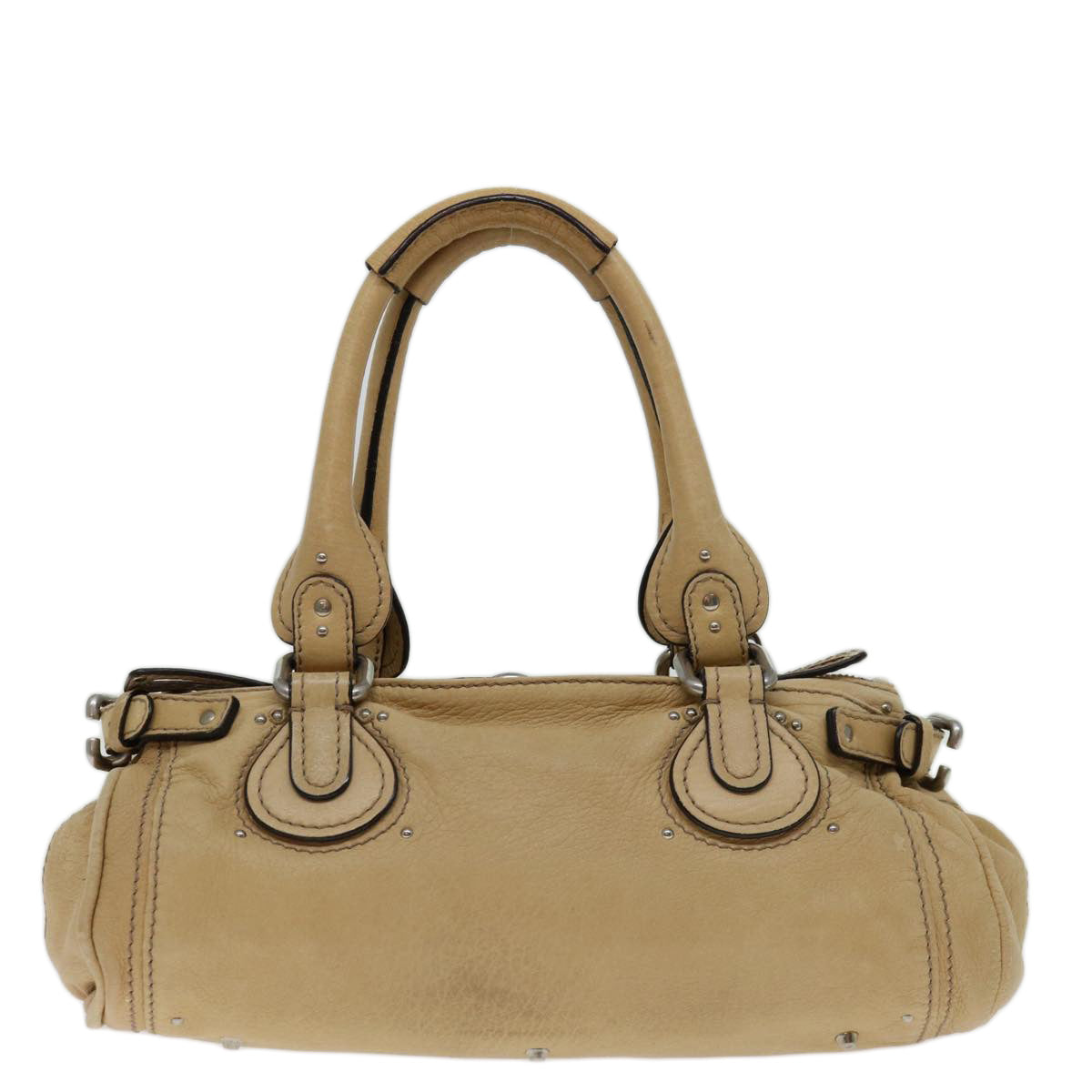 Chloe Paddington Shoulder Bag Leather Beige yk10879