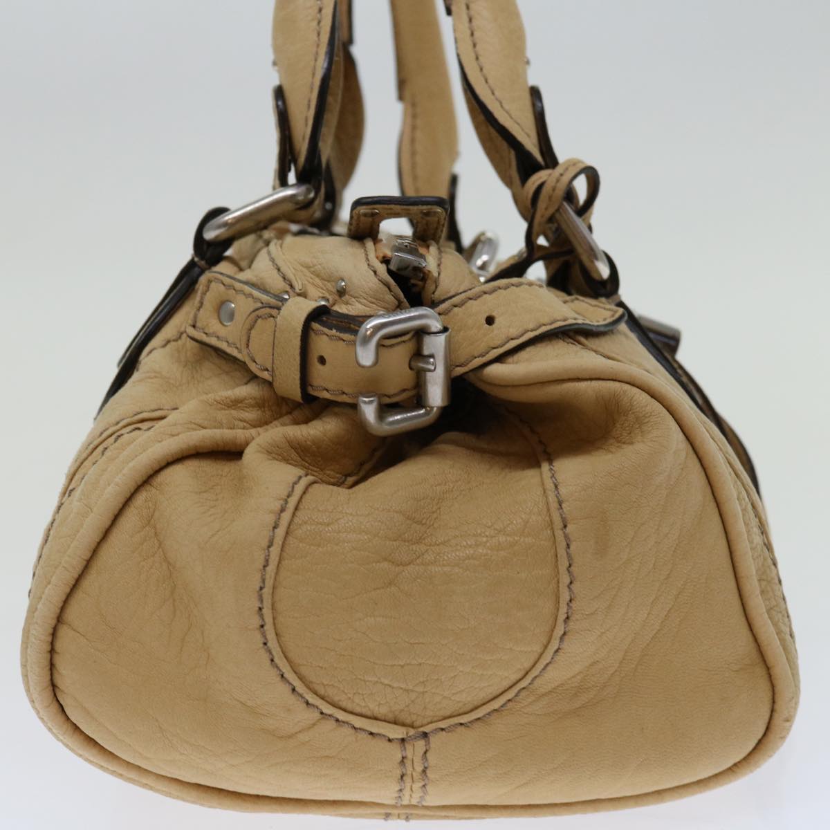 Chloe Paddington Shoulder Bag Leather Beige yk10879