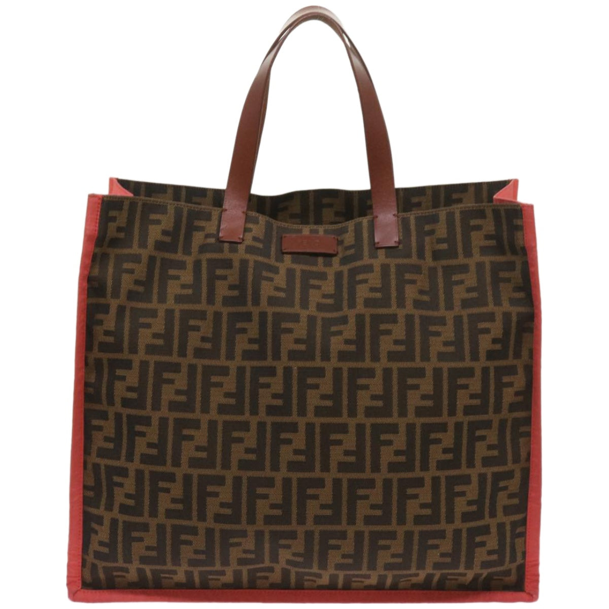 FENDI Zucca Canvas Tote Bag Black Brownyk10891