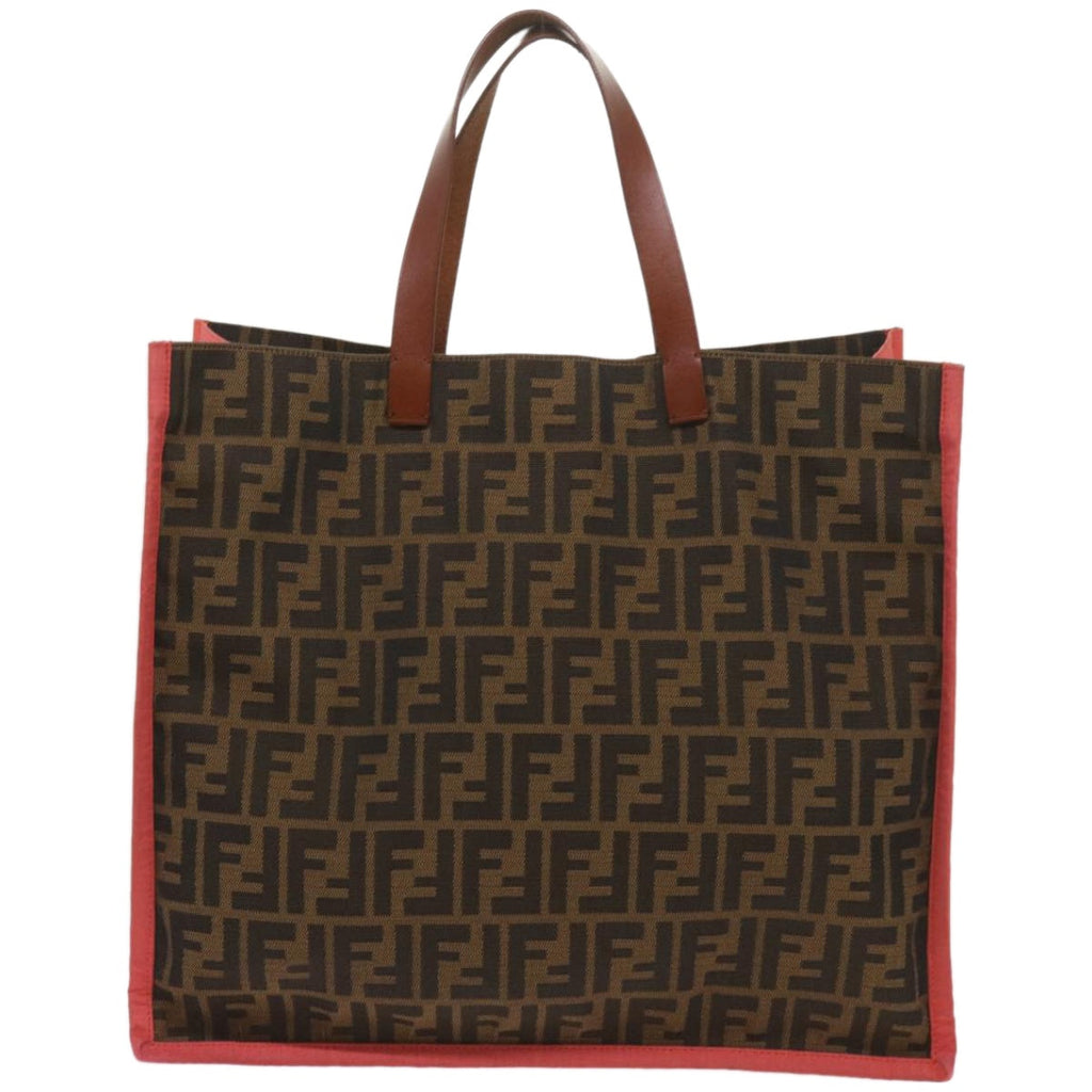 FENDI Zucca Canvas Tote Bag Black Brownyk10891