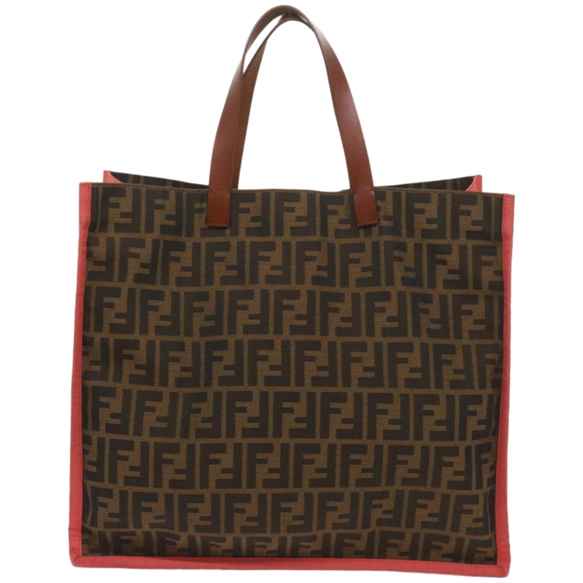 FENDI Zucca Canvas Tote Bag Black Brownyk10891