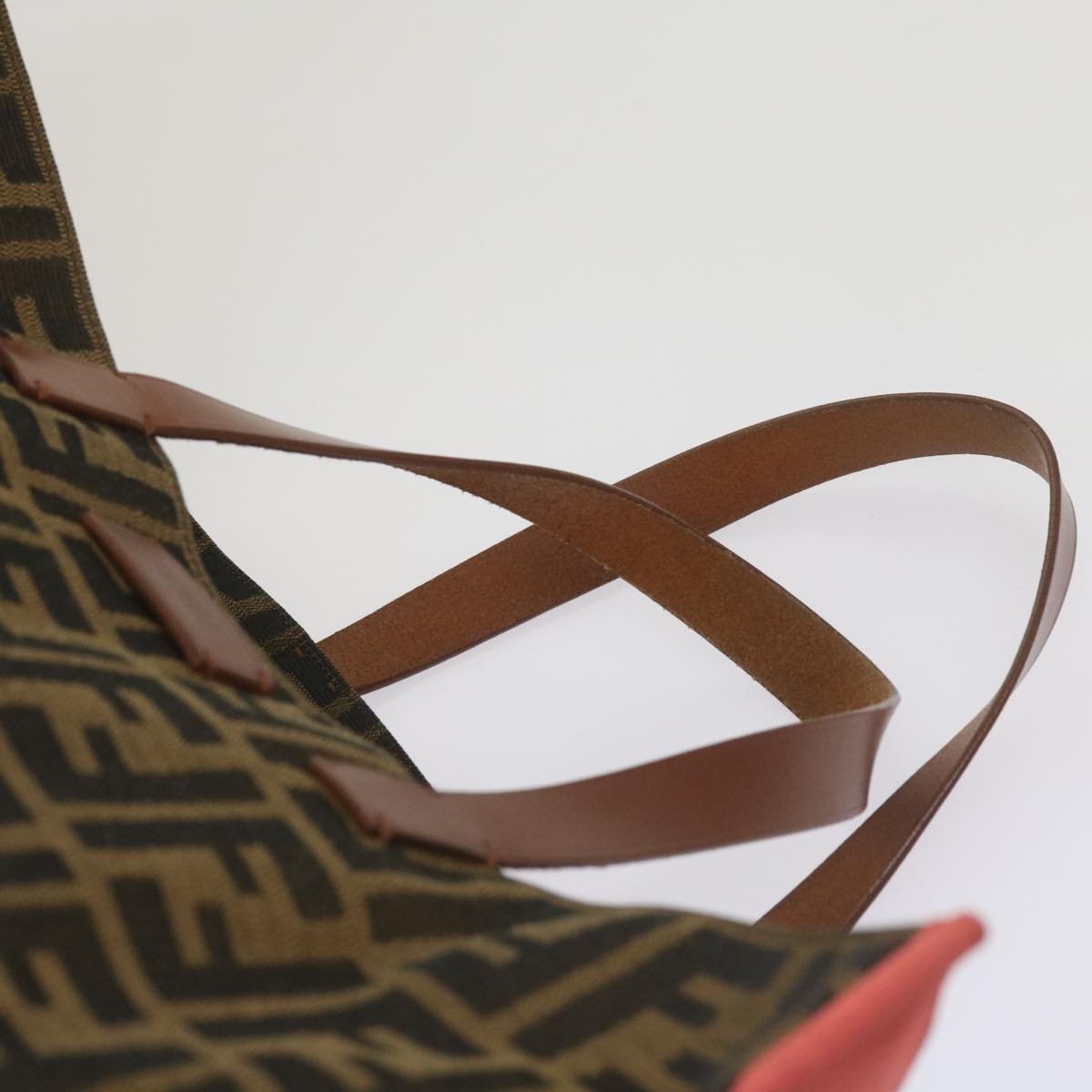 FENDI Zucca Canvas Tote Bag Black Brownyk10891