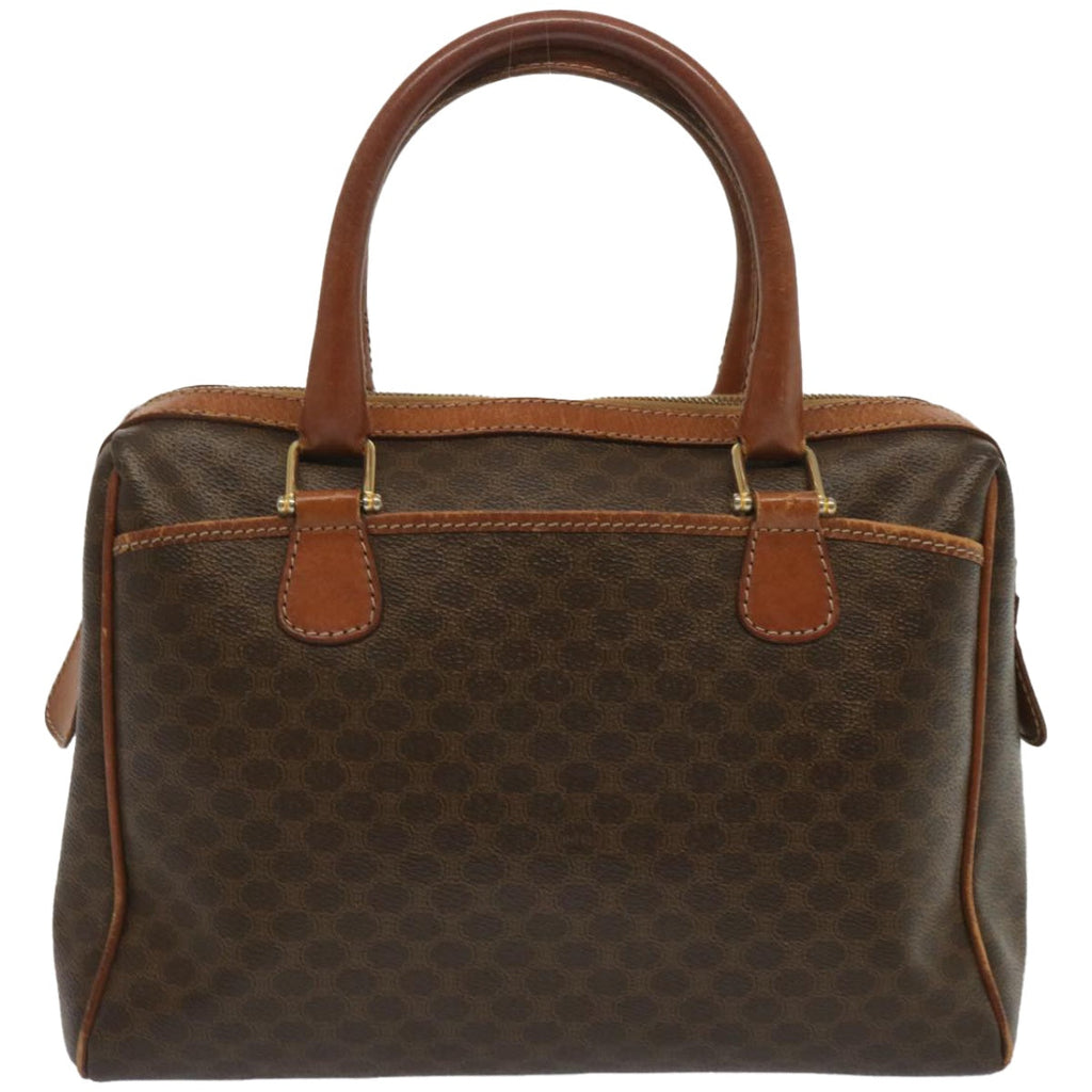 CELINE Macadam Canvas Hand Bag PVC Brown 10896