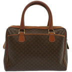 CELINE Macadam Canvas Hand Bag PVC Brown 10896