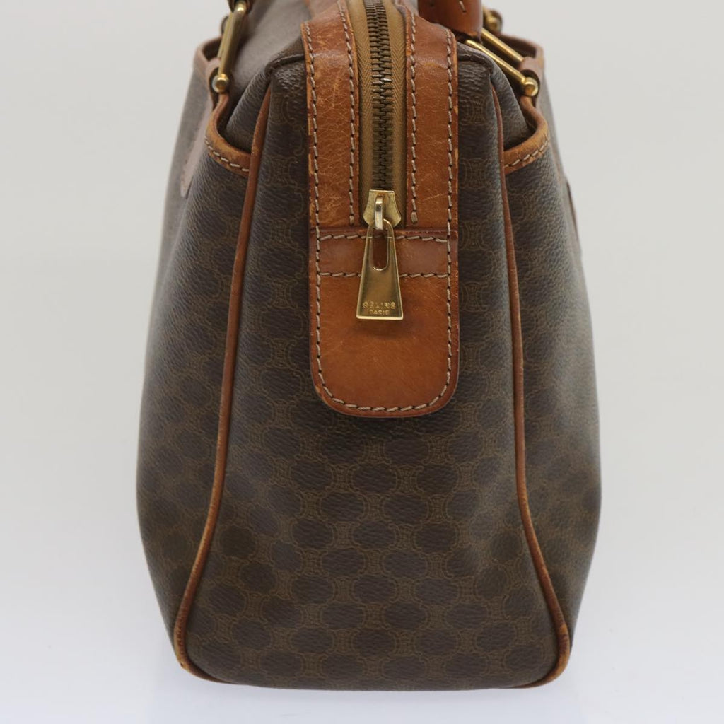 CELINE Macadam Canvas Hand Bag PVC Brown 10896