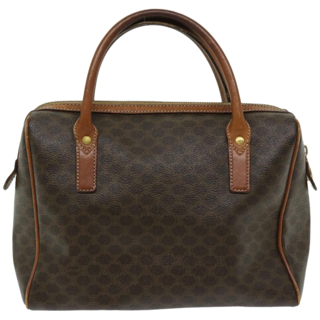 CELINE Macadam Canvas Hand Bag PVC Brown 10901