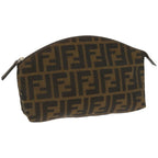 FENDI Zucca Canvas Pouch Brown Blackyk10915