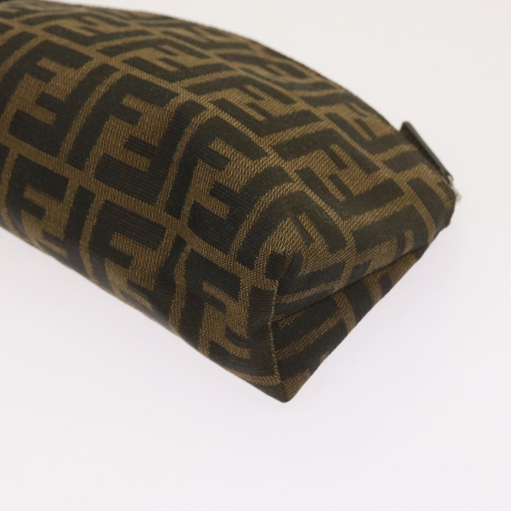FENDI Zucca Canvas Pouch Brown Blackyk10915