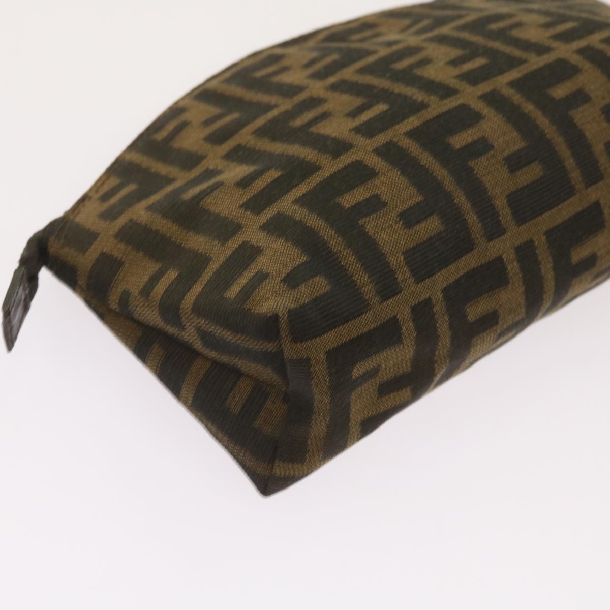 FENDI Zucca Canvas Pouch Brown Blackyk10915