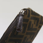 FENDI Zucca Canvas Pouch Brown Blackyk10915