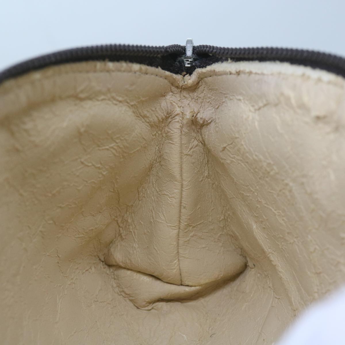 FENDI Zucca Canvas Pouch Brown Blackyk10915