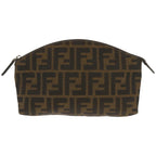 FENDI Zucca Canvas Pouch Brown Blackyk10915