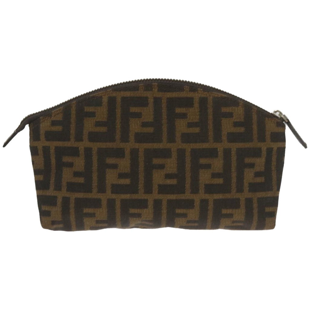 FENDI Zucca Canvas Pouch Brown Blackyk10915