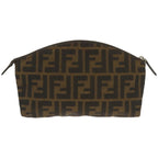 FENDI Zucca Canvas Pouch Brown Blackyk10915