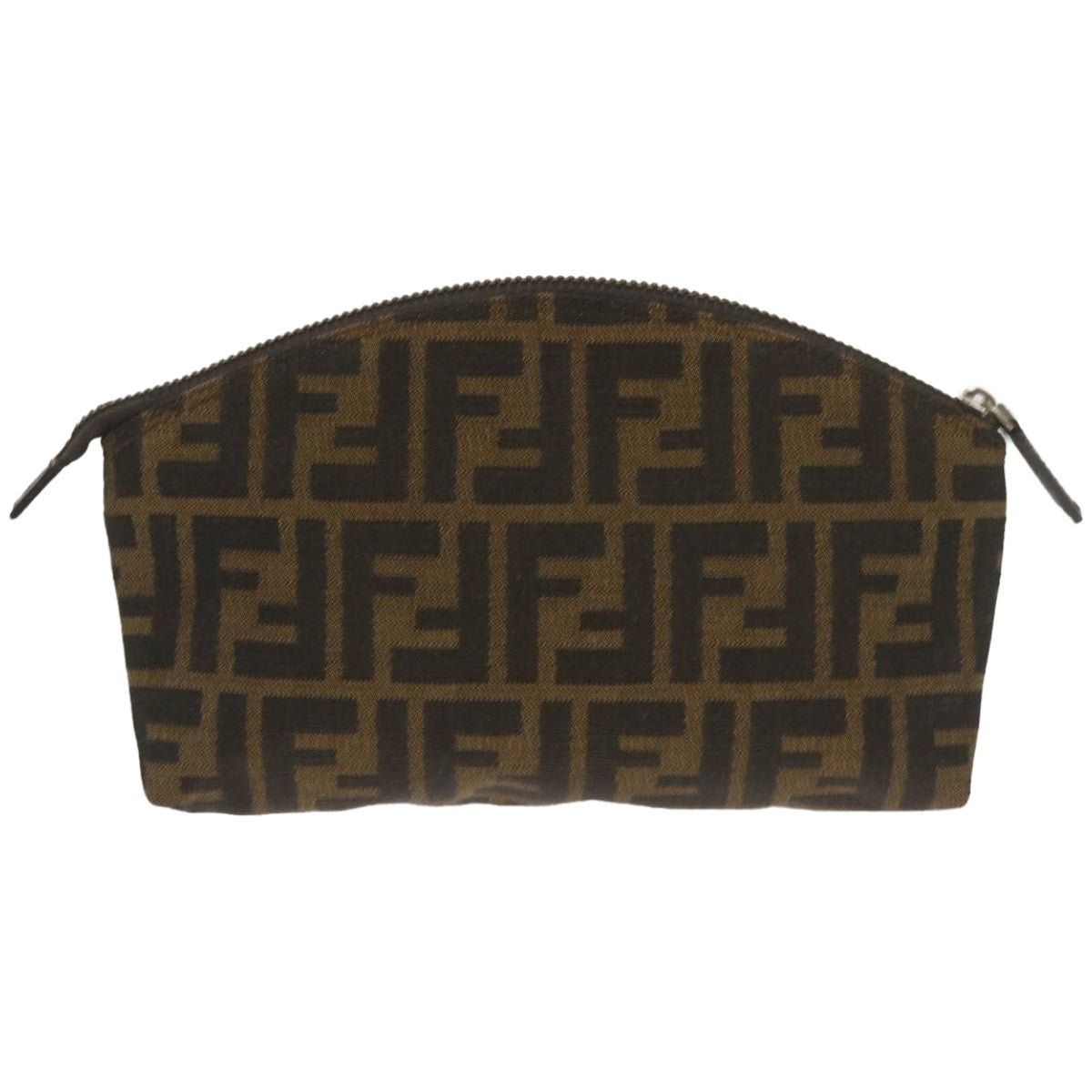 FENDI Zucca Canvas Pouch Brown Blackyk10915