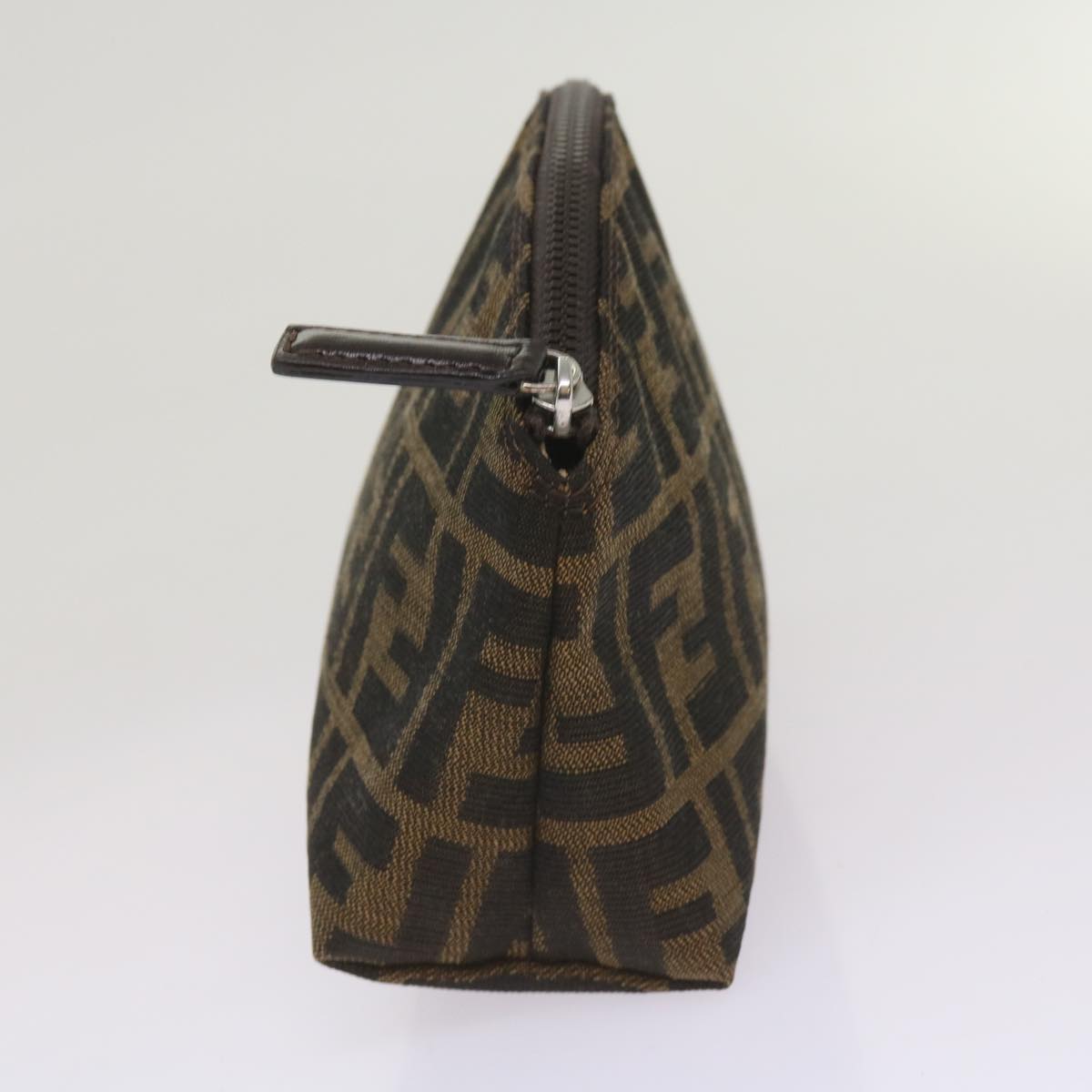 FENDI Zucca Canvas Pouch Brown Blackyk10915