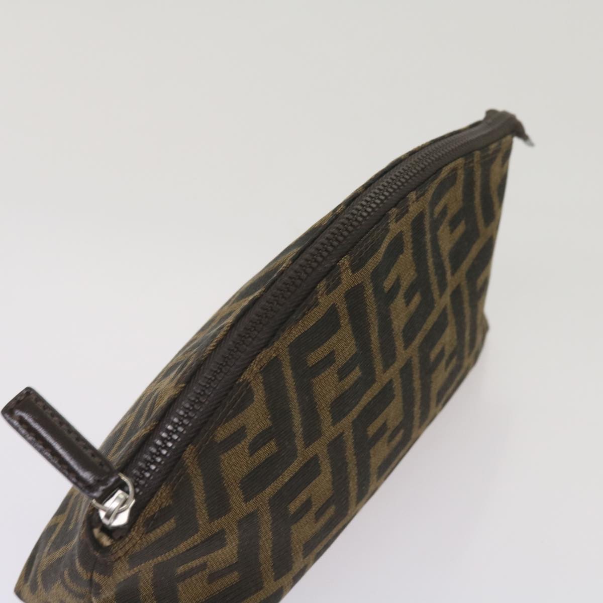FENDI Zucca Canvas Pouch Brown Blackyk10915