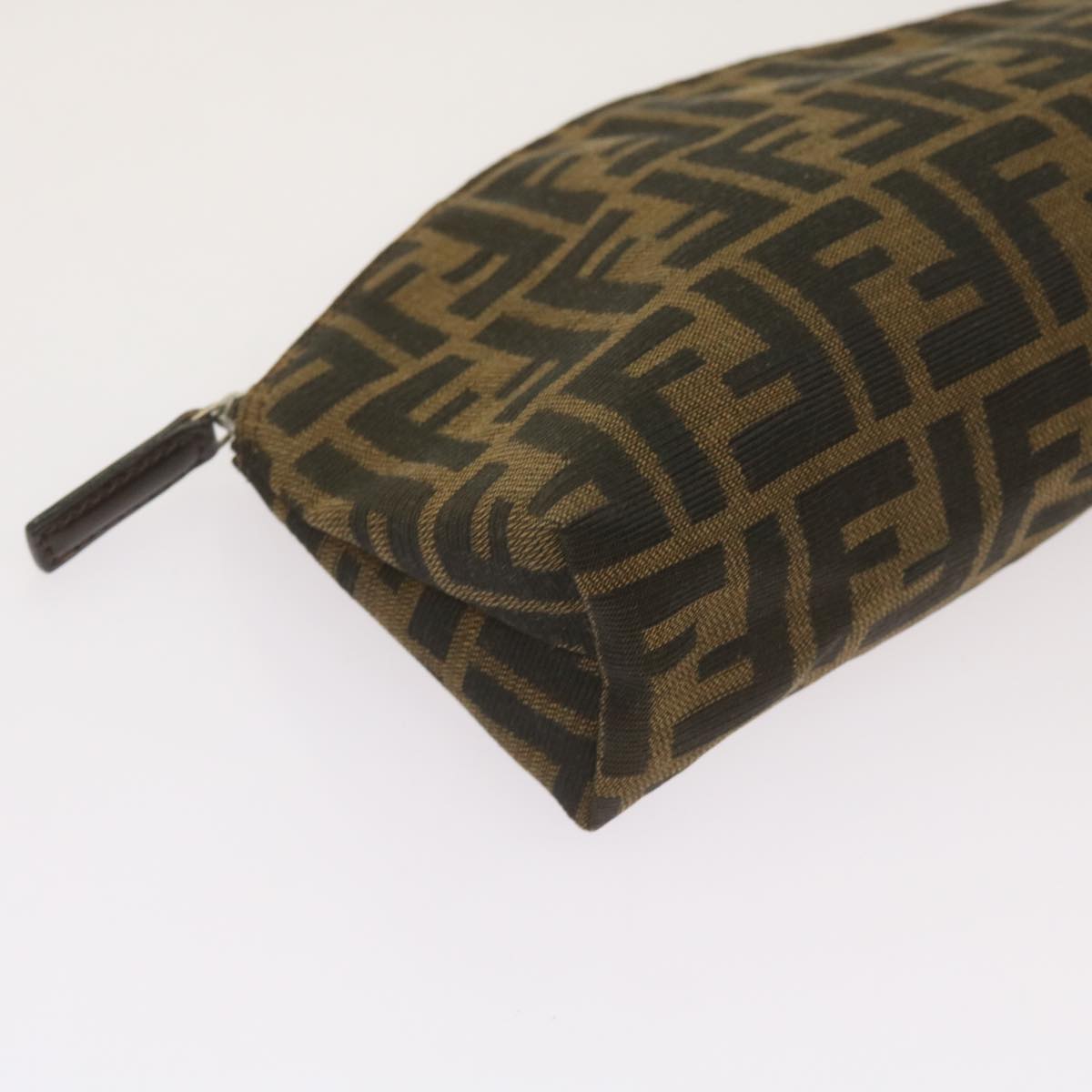 FENDI Zucca Canvas Pouch Brown Blackyk10915