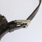 FENDI Zucca Canvas Mamma Baguette Shoulder Bag Black Brownyk10917