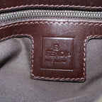 FENDI Zucca Canvas Mamma Baguette Shoulder Bag Black Brownyk10917