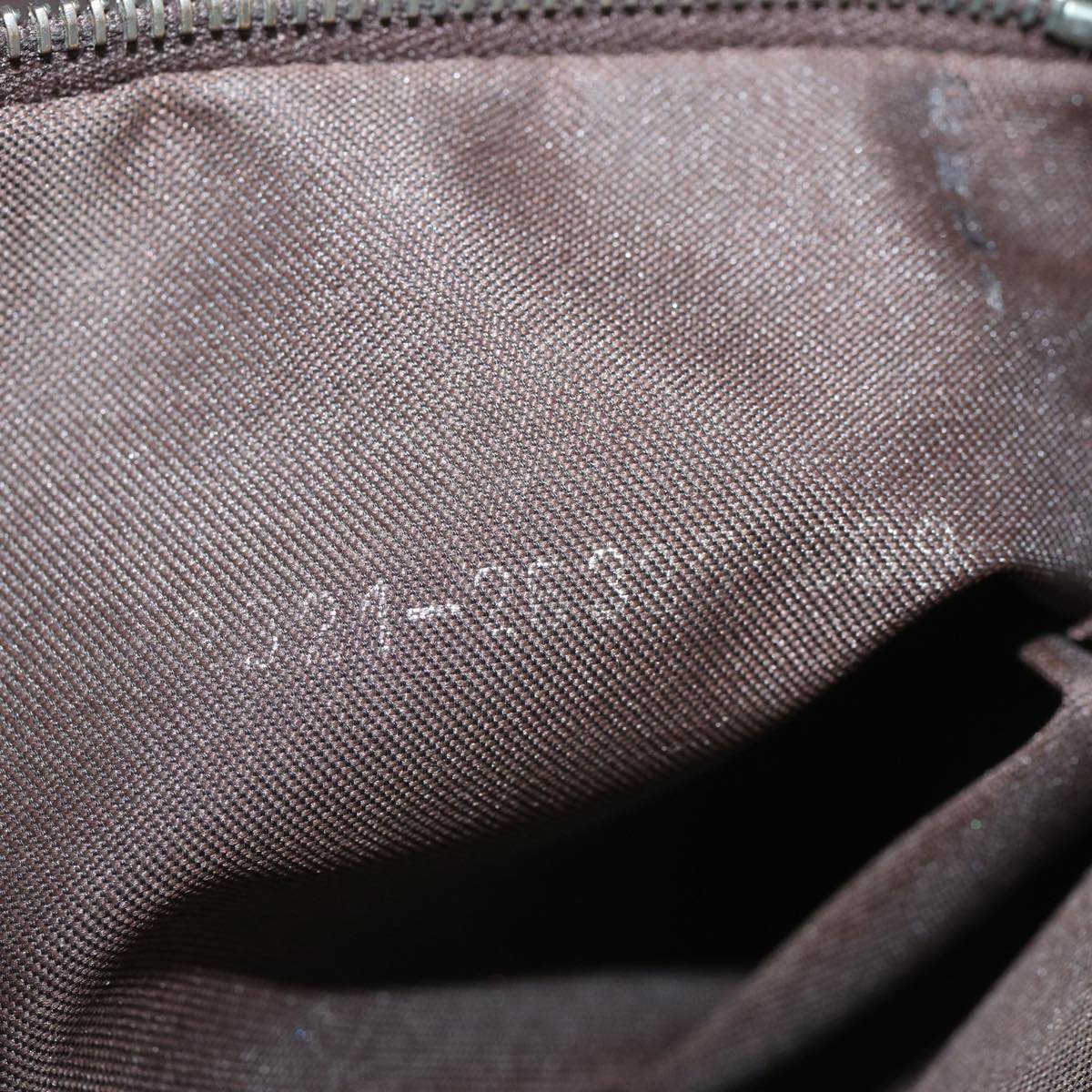 FENDI Zucca Canvas Mamma Baguette Shoulder Bag Black Brownyk10917