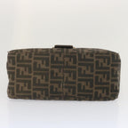 FENDI Zucca Canvas Mamma Baguette Shoulder Bag Black Brownyk10917