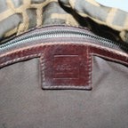 FENDI Zucca Canvas Shoulder Bag Black Brownyk10938
