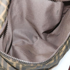 FENDI Zucca Canvas Shoulder Bag Black Brownyk10938