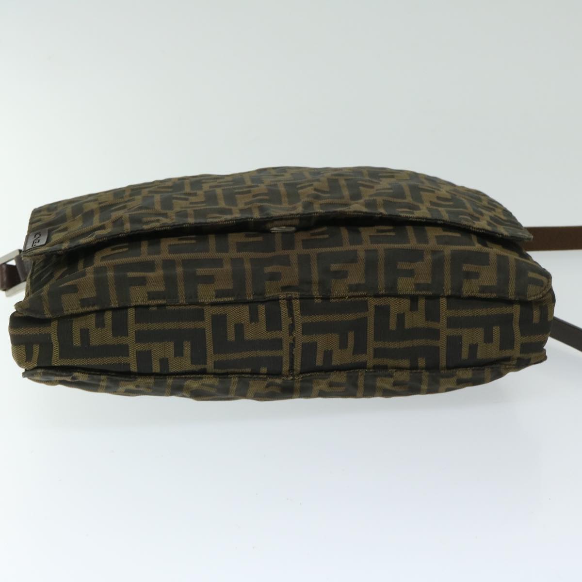 FENDI Zucca Canvas Shoulder Bag Black Brownyk10938