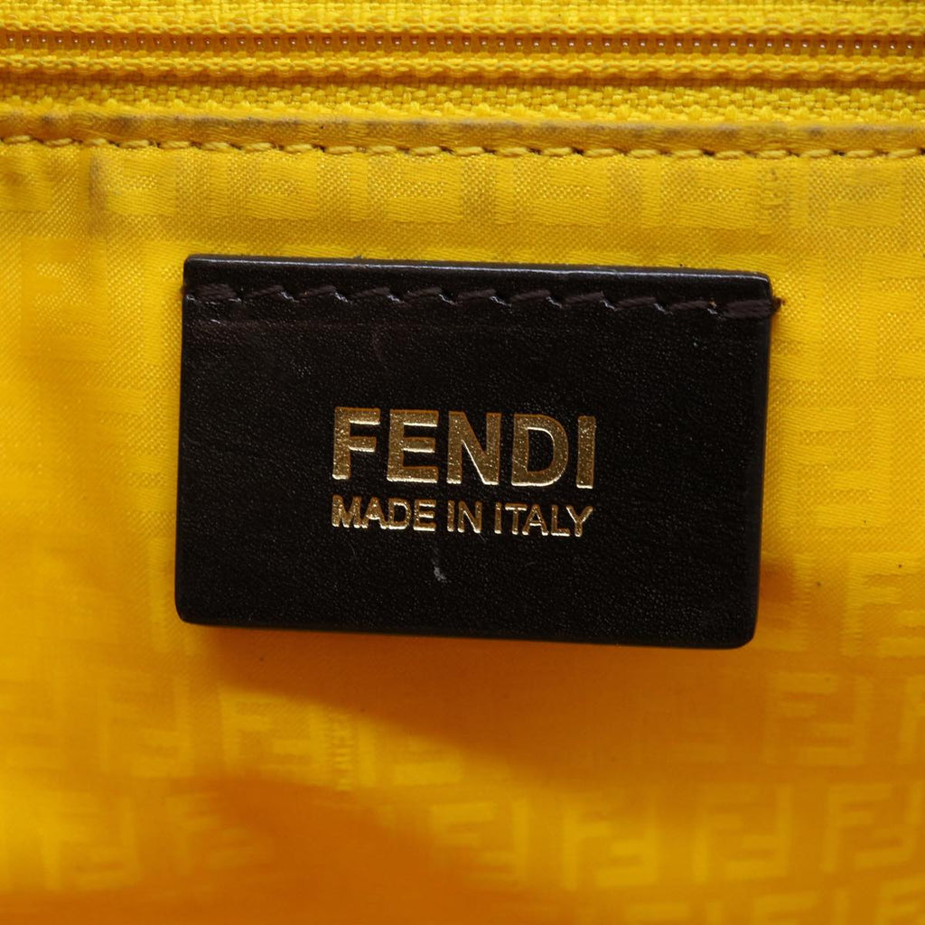 FENDI Zucca Canvas Tote Bag Black Brownyk10957