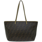 FENDI Zucca Canvas Tote Bag Black Brownyk10957