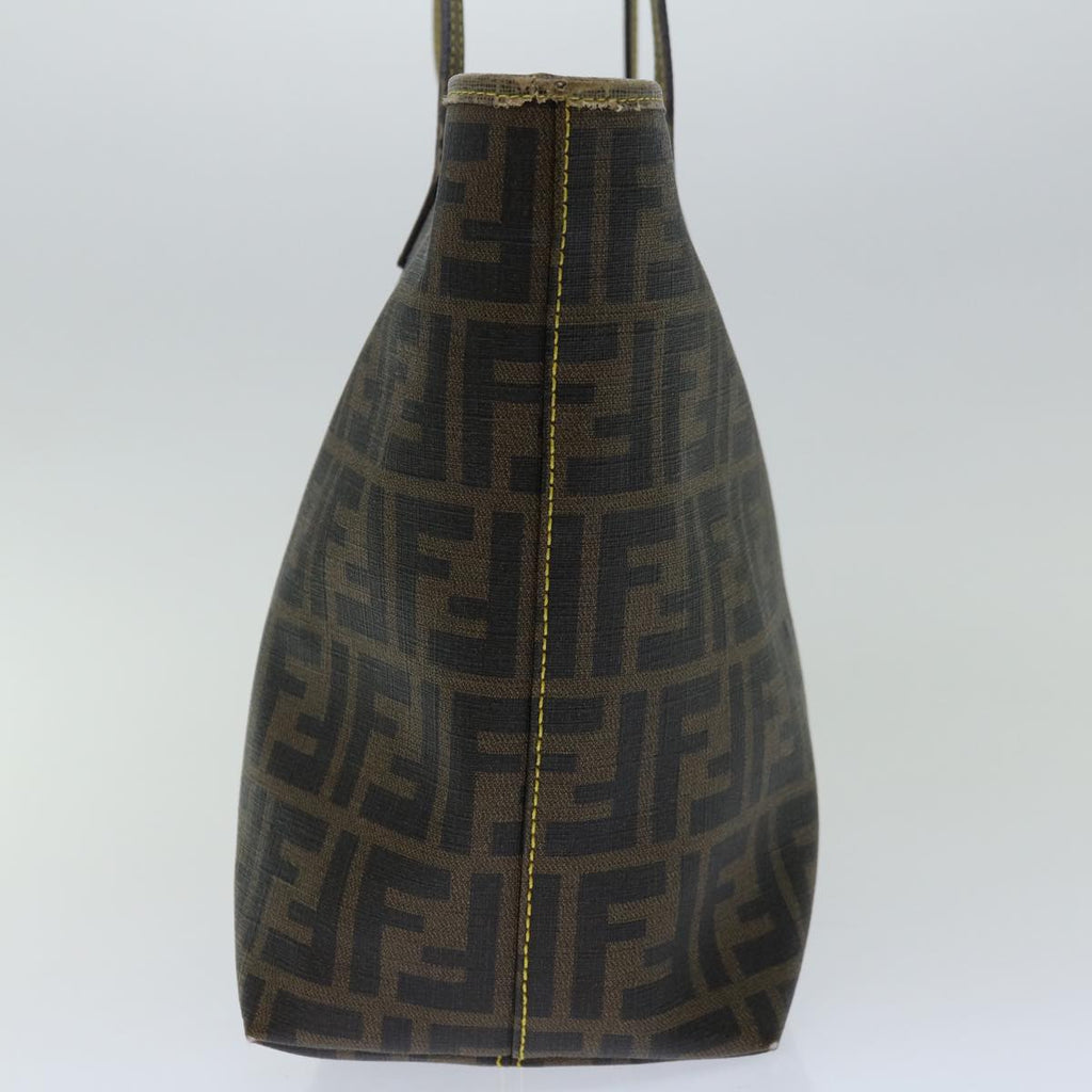FENDI Zucca Canvas Tote Bag Black Brownyk10957