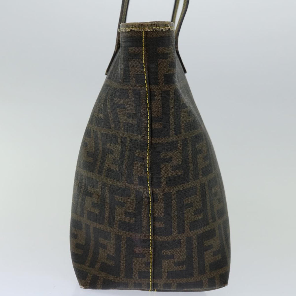 FENDI Zucca Canvas Tote Bag Black Brownyk10957
