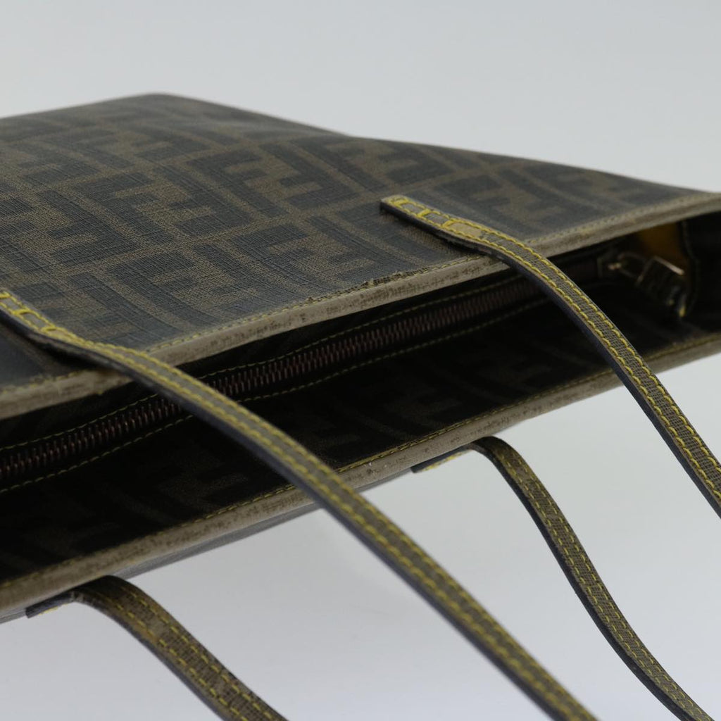FENDI Zucca Canvas Tote Bag Black Brownyk10957
