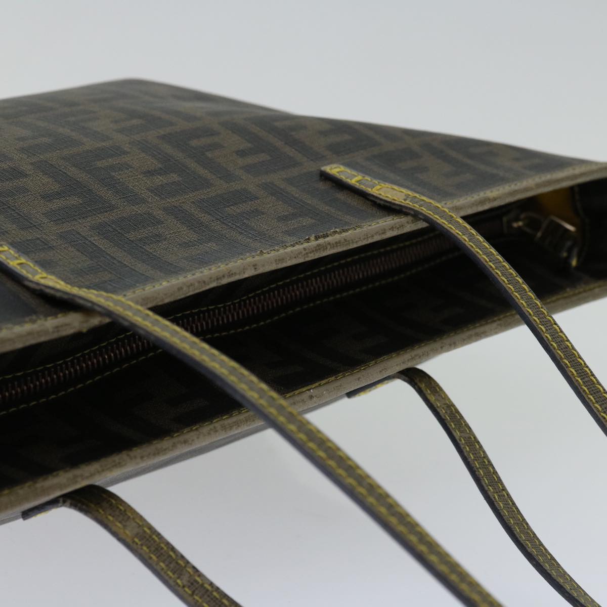 FENDI Zucca Canvas Tote Bag Black Brownyk10957