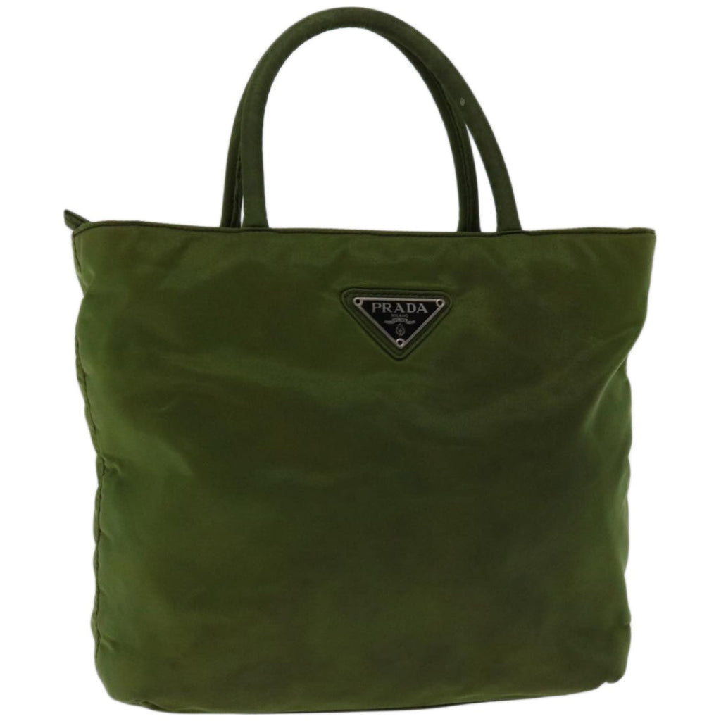 PRADA Hand Bag Nylon Green  yk10958