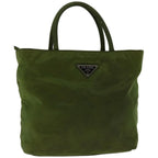 PRADA Hand Bag Nylon Green  yk10958