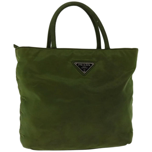 PRADA Hand Bag Nylon Green  yk10958