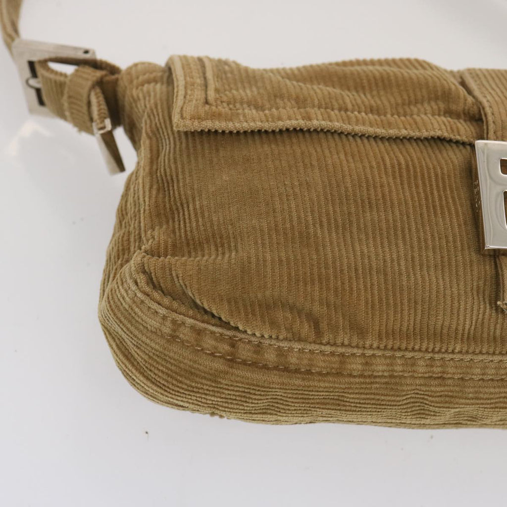 FENDI Mamma Baguette Shoulder Bag Corduroy Brownyk11013